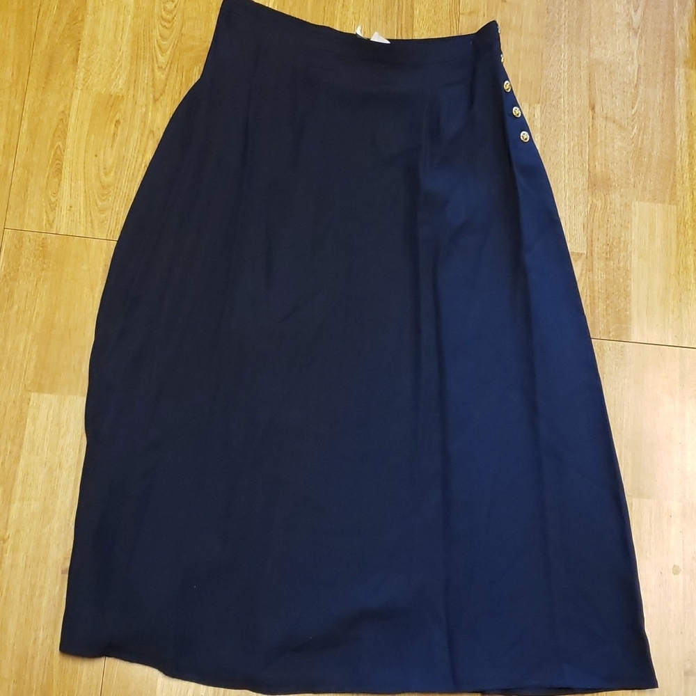 Vintage long modest navy skirt sz 16